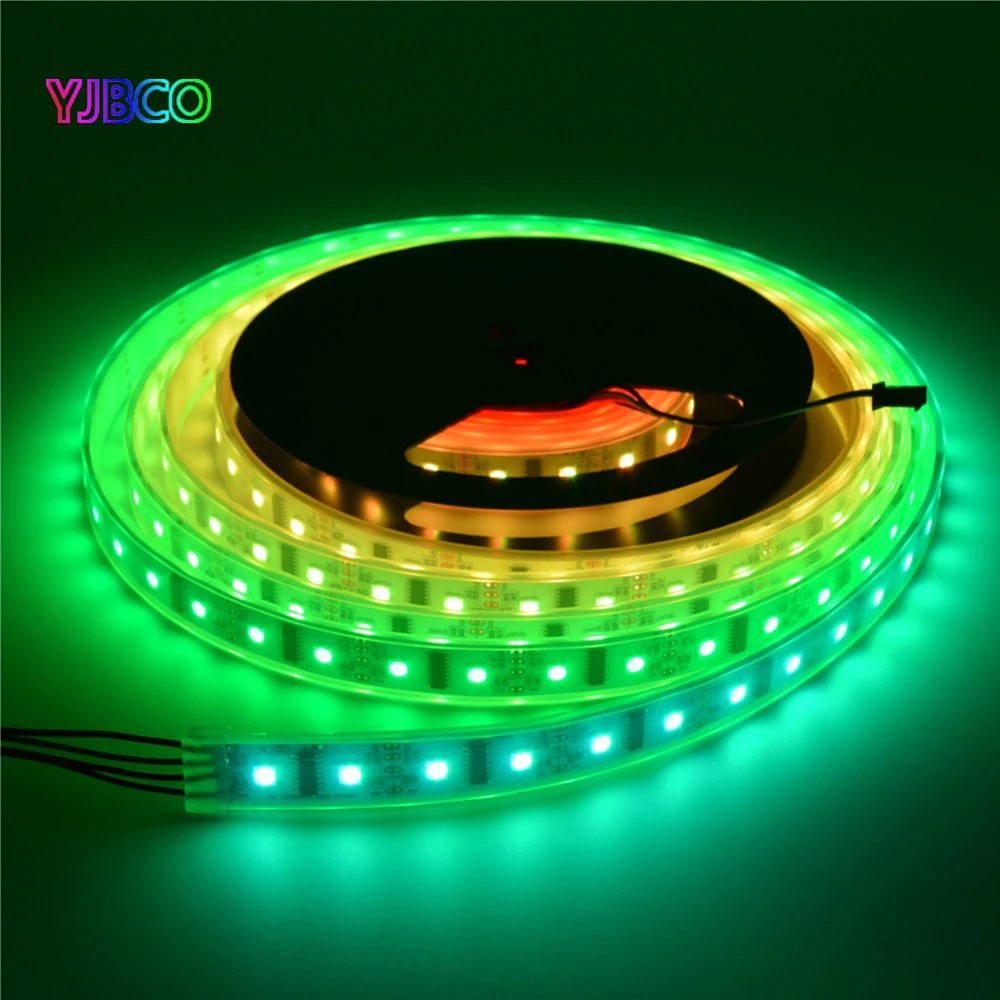 DC5V 1 м/5 м LPD8806 5050 RGB 32/48/52/60 светодиодный s/m (1 IC 2 чип) цифровой адресуемый светильник