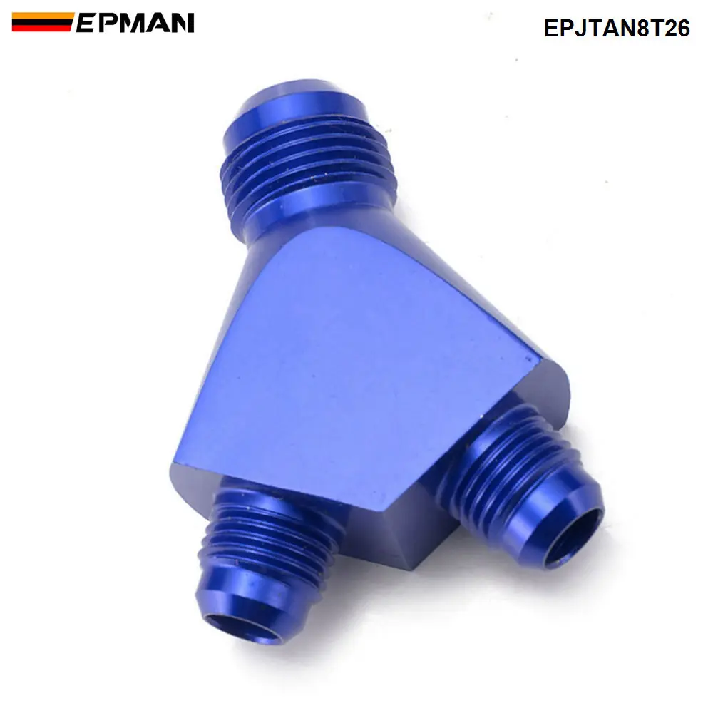 

3-сторонний Y-образный блок EPMAN Blue AN-8 6AN AN6, маслотопливный, топливный, мужской блок, фитинг для шланга, переходные концы EPJTAN8T26