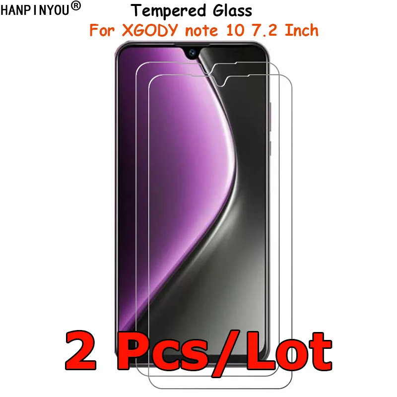 

2 шт./лот для XGODY note 10 7,2 дюйма, закаленное стекло для защиты экрана, Взрывозащищенная защитная пленка, усиленная защита