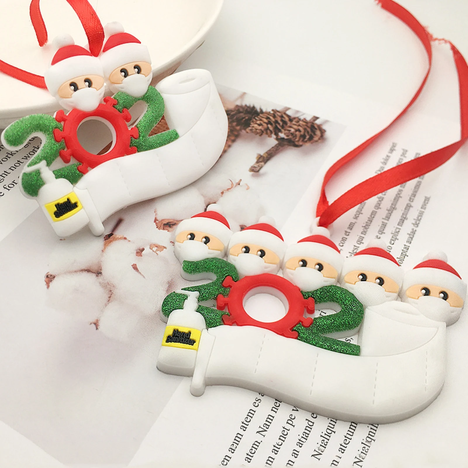 Самодельная ручная роспись чехол для лица Санта-Клауса 2020 туалетная бумага