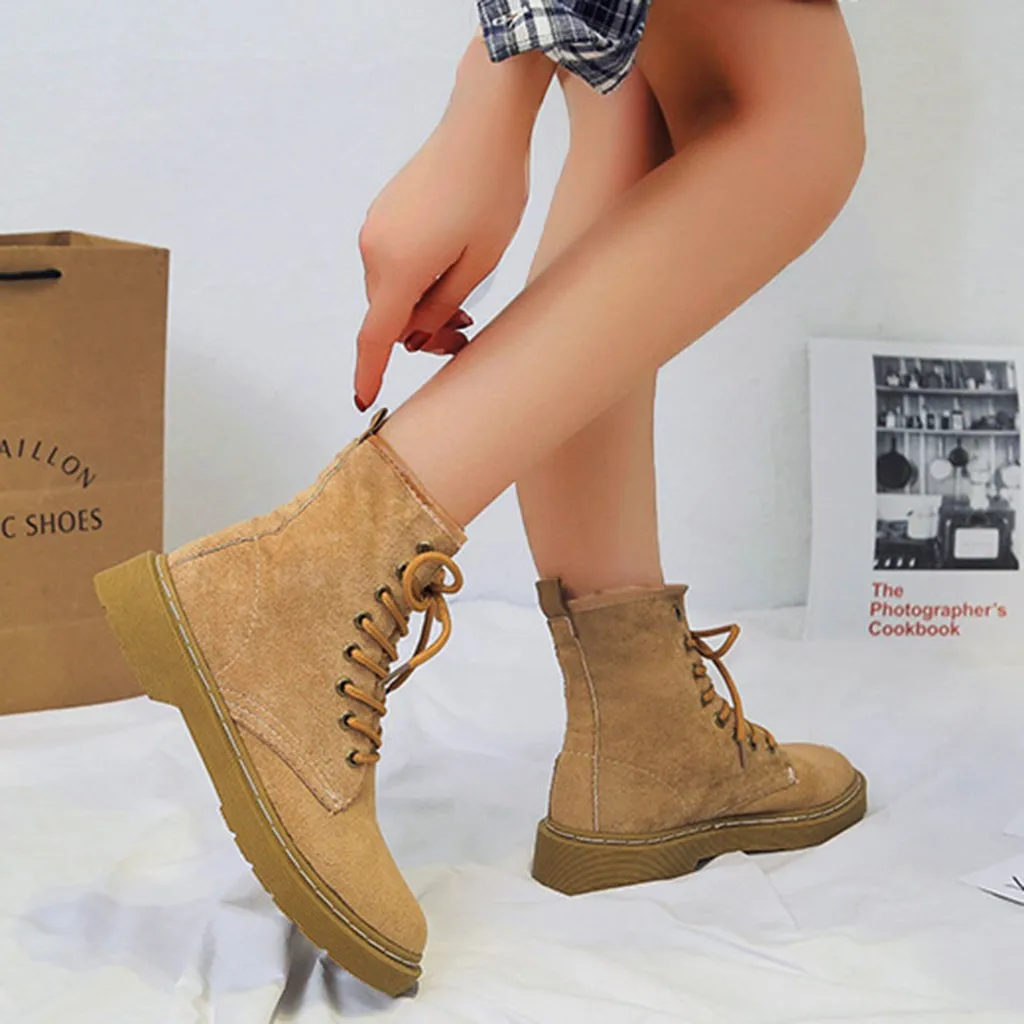 SAGACE ботинки коллекция 2019 года женская модная обувь из флока Прошитые Ботинки martin