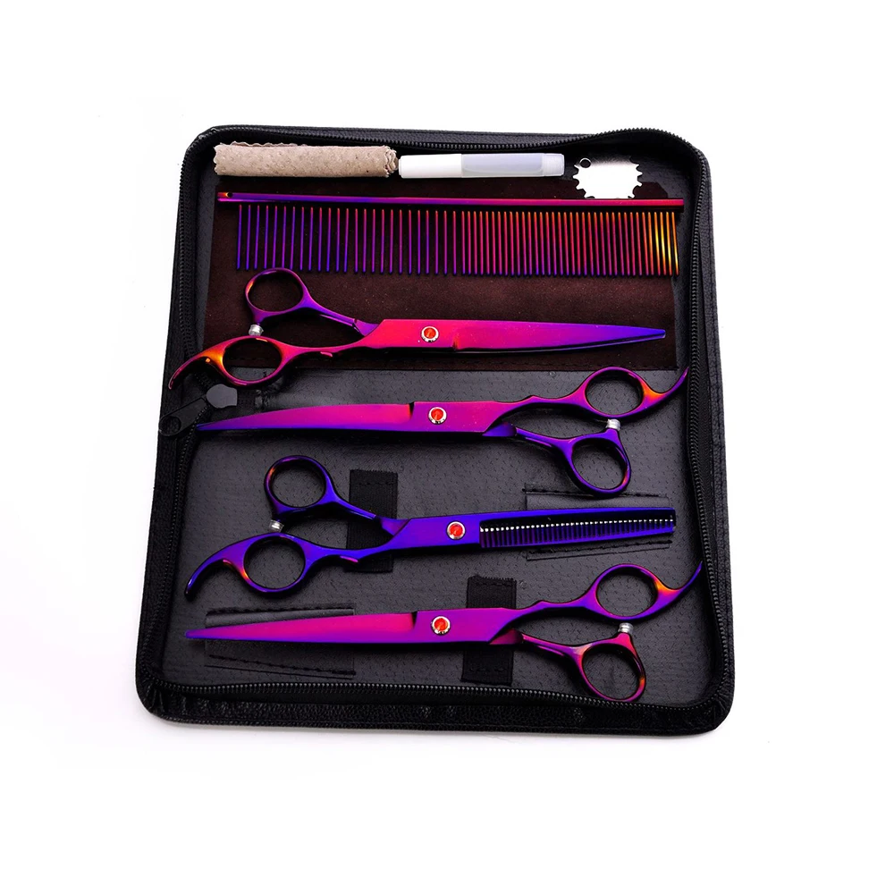 

7 Inch Cutting Styling Tool Hair Scissors Stainless Steel Pet Grooming Kit Hairdressing Pets Dog Thinning Scissors Professional