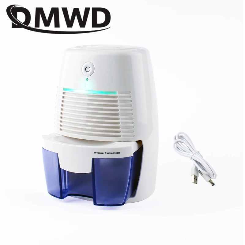 MINI Dehumidifier Portable USB Electric Absorbing Cooling Air Dryer Wardrobe Car Desiccant Moisture Absorber 500ML Water Tank
