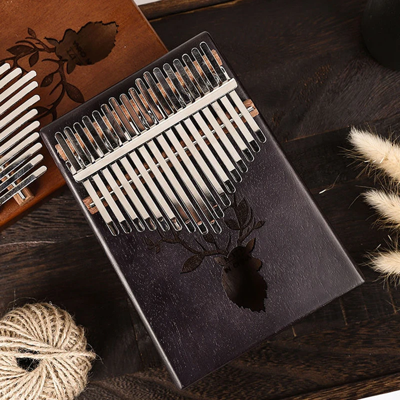 

17 Keys Kalimba Thumb Piano High Quality Solid Wood Mahogany Body Musical Instruments African Finger Piano Sanza Music Machine
