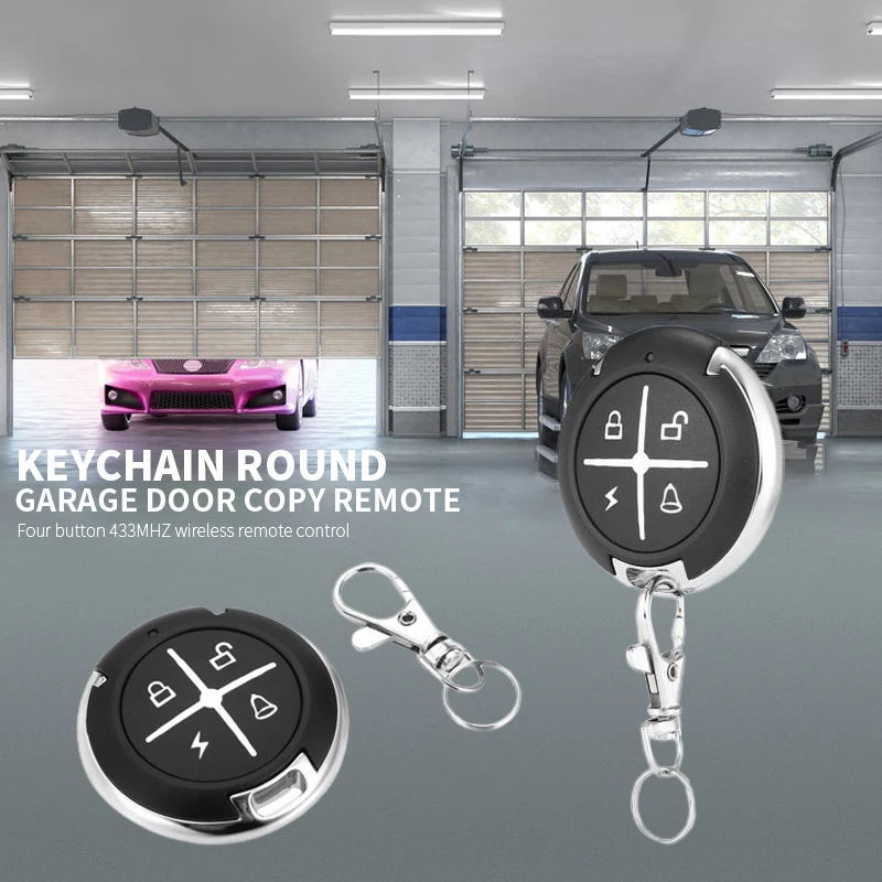 

433MHz Wireless RF Remote Control Garage Door Backup Key Copy Cloning Duplicator For Cars Garage Gate Doors Opener Duplicator