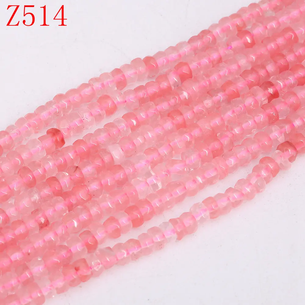 Cherry quartz Yumten круглые блестящие малахитовые бусины 5 мм* 8 мм бусины DIY бирюзовый агат украшение из розового кварца ручной работы натуральные аксессуары натуральные камни бисер для бисероплетения - Цвет: Cherry quartz