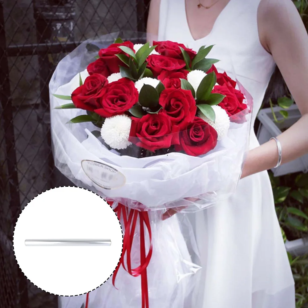 

1 Roll Clear Cellophane Wrap Roll for Gift Flower Bouquet Baskets Wrapping Arts and Crafts Supplies