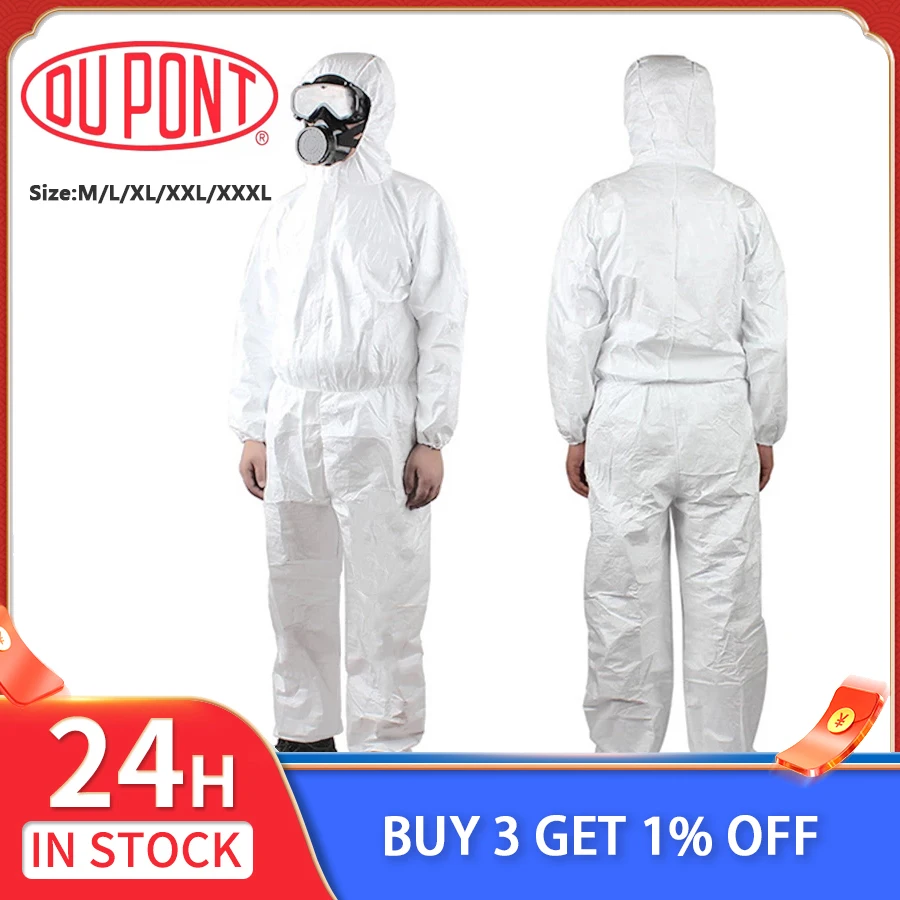 Dupont Tyvek 1422A комбинезон Промышленная защитная одежда распылительная краска одноразовая Антистатическая Пылезащитная химическая защита от брызг