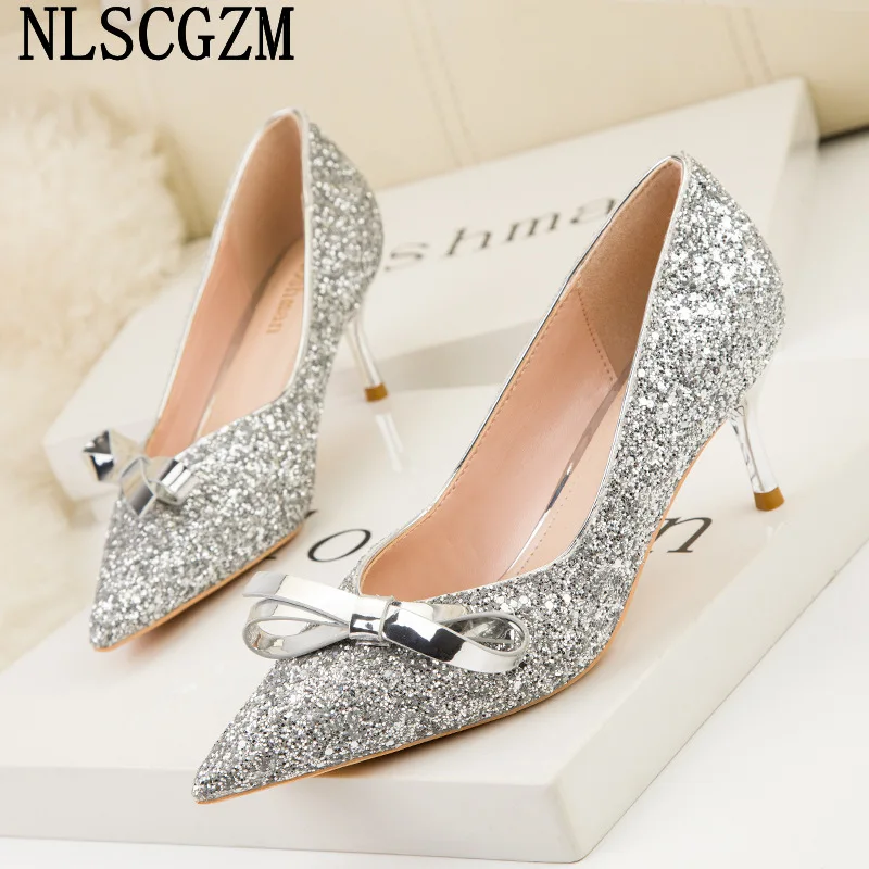 

Stiletto Heels Shoes for Women 2022 High Heels Pumps Women Shoes Silver Shoes Women Ladies Heels Zapatos De Tacón Tacones Mujer