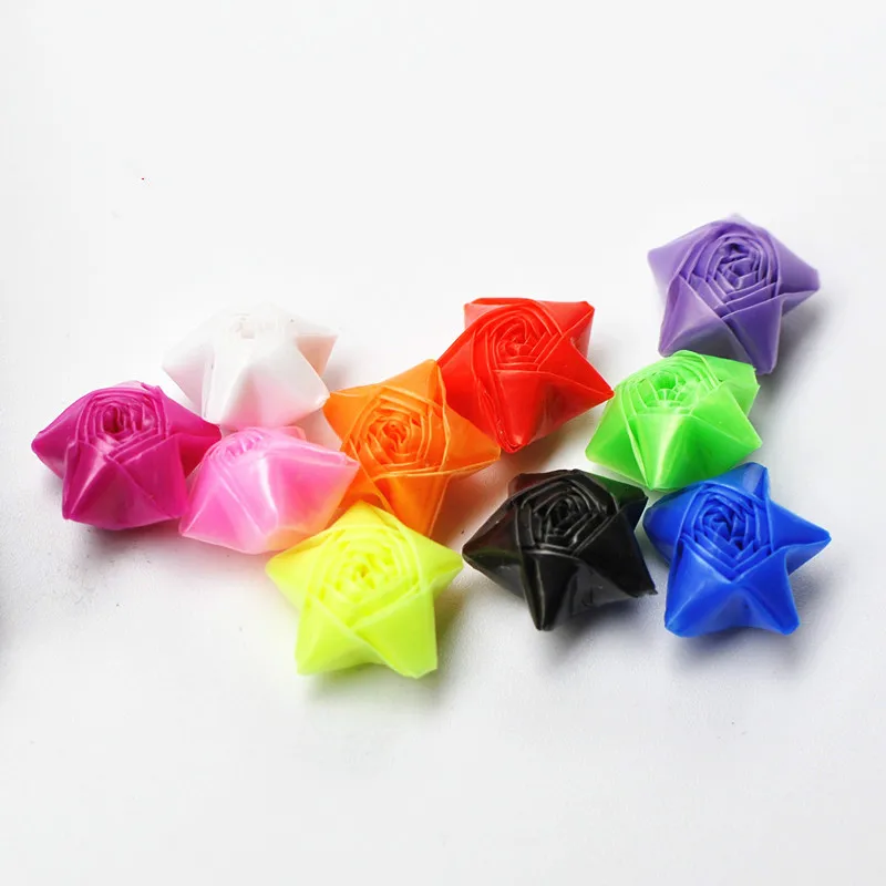 Дети ручной работы пластиковые звезды трубки складной Непрозрачный lucky star складной бумажный Желая бутылка творческий подарок на день рождения