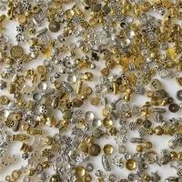 junkang 50pcs mixed batch of ancient silver and gold various spacer beads gaskets spacers connectors diy handmade jewelry