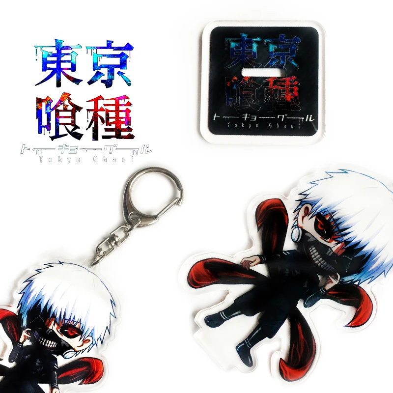 Аниме Токийский Гуль фигурка на акриловой подставке kaneki Кен Печатный брелок