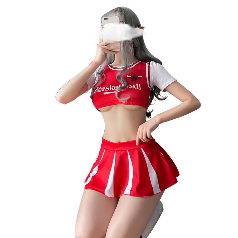 

Fee Et Moi Sexy Football Baby Uniform Midriff Outfit Dance Cosplay Suit Cheerleading Costume Love Fun Inner Clothes