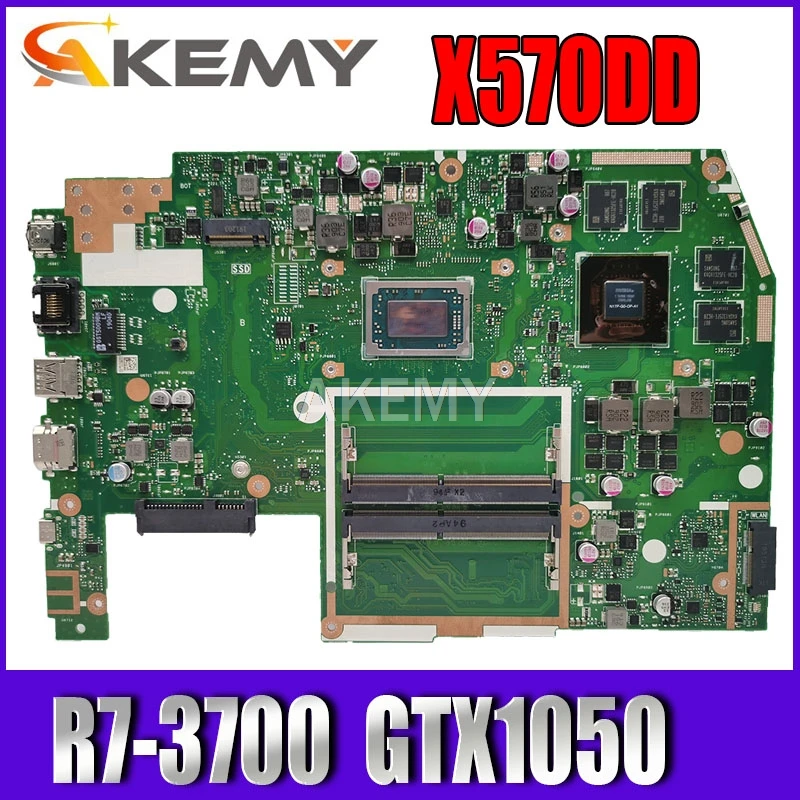 

X570DD Motherboard For Asus TUF YX570D YX570DD X570D X570DD Laptop motherboard Mainboard R7-3700 CPU GTX1050 GPU