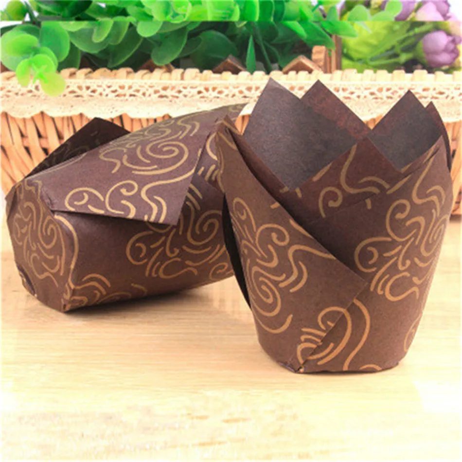 Новогодняя бумажная подкладка для кексов 50 шт. чашка выпечки свадебной вечеринки