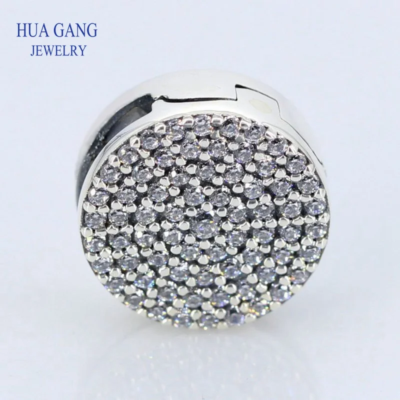 

Reflexions Dazzling Elegance Clip 100% 925 Sterling Silver Charm Beads Fits Original Brand DIY Bracelet Jewelry Lover Gift