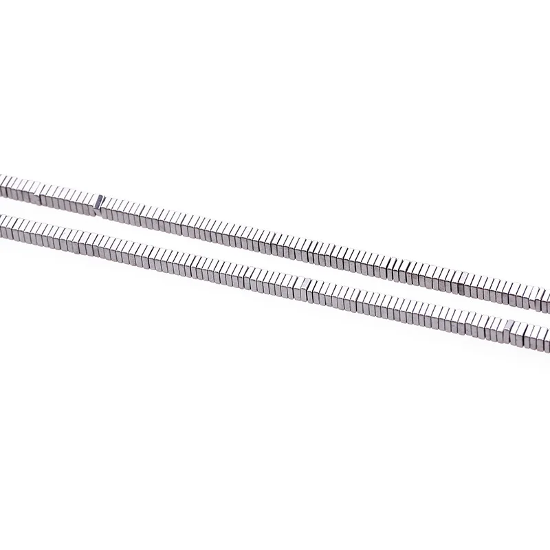 Квадратные разделители из гематита Гальванизированные квадратные бусины для