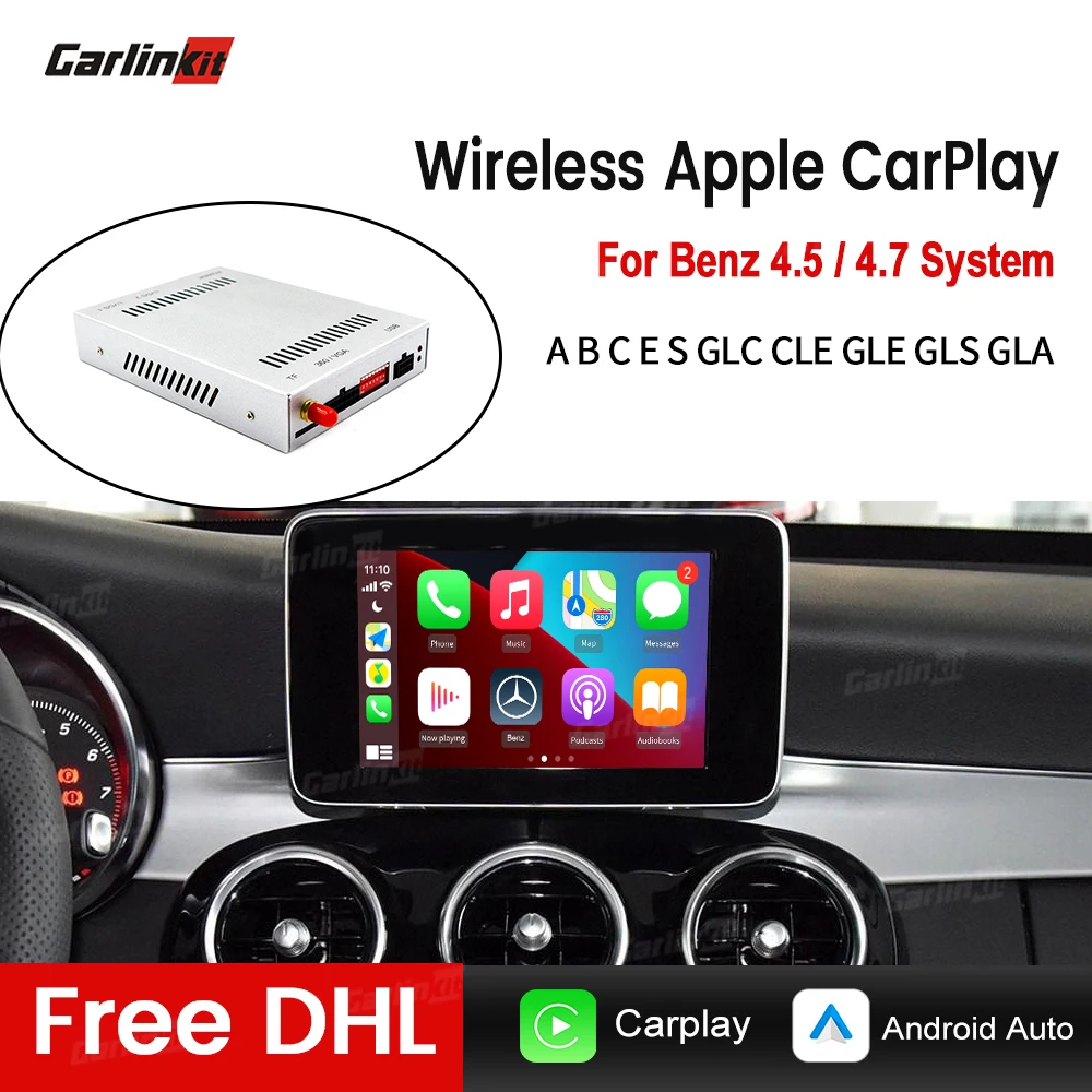 CarlinKit 2 0 Декодер Беспроводной Apple Car Play Android авто для Mercedes Benz NTG 4 5/4 7 мультимедийная