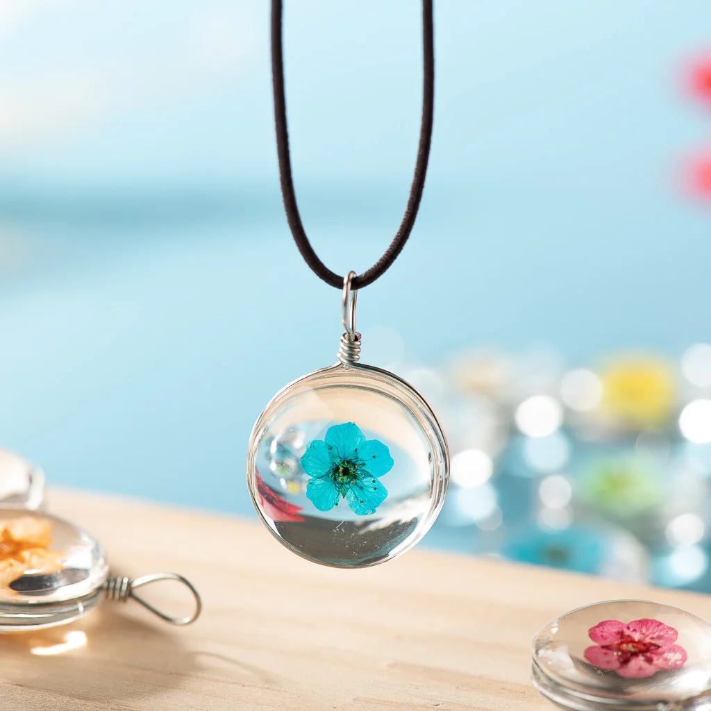 18 # стеклянный шар из железной проволоки и цветок кулон для DIY серьги браслет