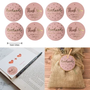 500 шт., декоративные наклейки в виде сердца, розового цвета