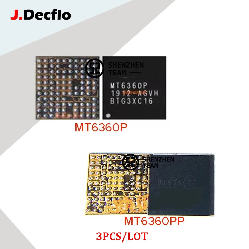 

JDecflo 3PCS PMIC MT6360P MT6360PP MT6360MP MT6360 Power IC For XIAOMI REDMI NOTE 8 PRO OPPO RENO Integrated Circuits Repair