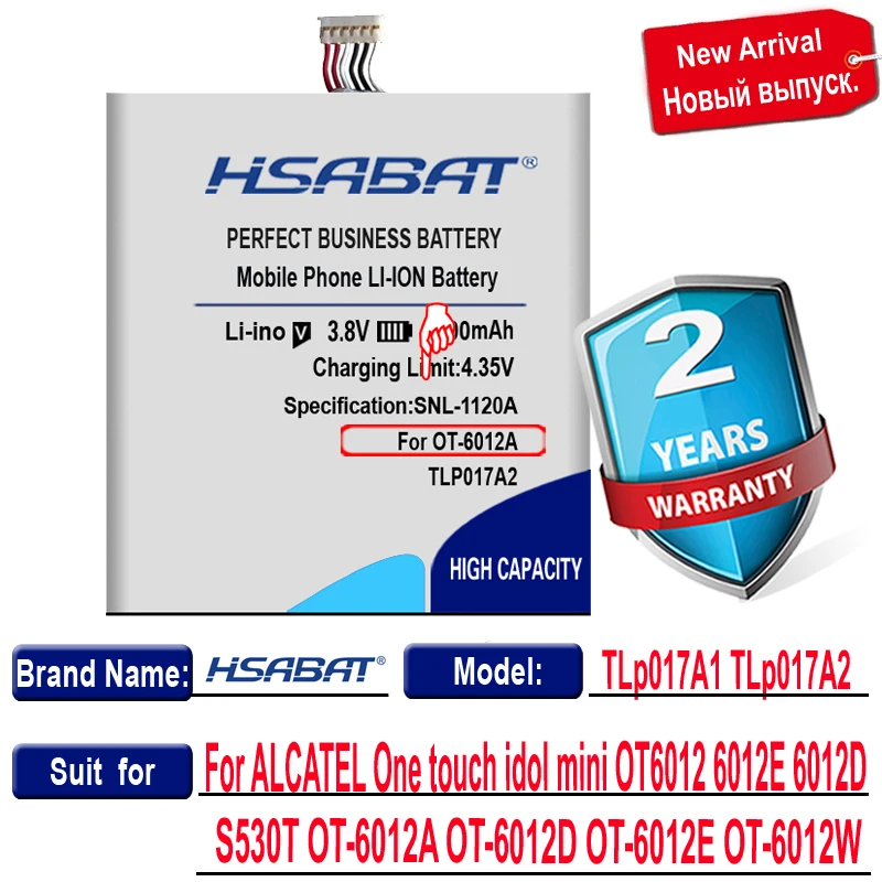 Аккумулятор TLp017A1 2800 мАч TLp017A2 для ALCATEL One touch idol mini OT6012 6012E 6012D S530T с ltlp017v ltc | Мобильные