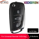KEYECU Xhorse XEDS01EN DS стиль (супер пульт) 3 кнопки для VVDI дистанционный ключ инструмент VVDI мини ключ инструмент, VVDI2 Supermodel машина