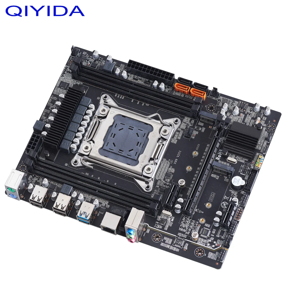 X99 материнская плата LGA2011 3 V3 V4 с двойным M.2 NVME слотом Поддержка четырех каналов DDR4