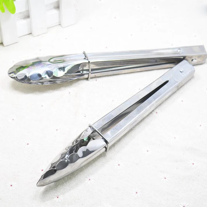 1 шт. 22 см металлические щипцы для барбекю зажим выпечки хлеба замок дизайн ручка