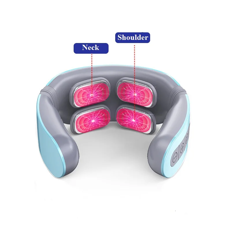 

USB Charge Electric Pulse Neck Massager Cervical Traction Therapy Stimulate Relaxation Cervical 4D Magnetic Therapy Massage