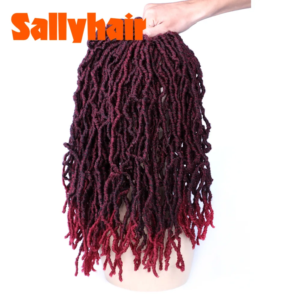 Sallyhair мягкий страшный Бобби Босс Nu Locs вязаные волосы 21 пряди/упаковка Омбре