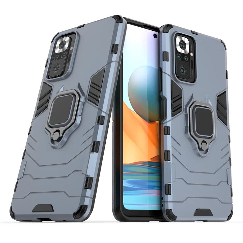 For Xiaomi Redmi Note 10 Pro Cover Case For Redmi Note 10 Pro Capas Back Ring Stand Magnetic Cover For Redmi Note 10 Pro Fundas