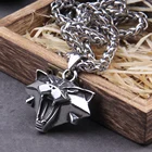 Кулон из нержавеющей стали с медальоном волшебника, ожерелье с головой кошки, U-образный выбирает цвет, ожерелье и подвески для Хэллоуина