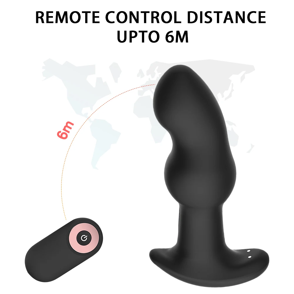 Vibrating Anal Beads vibrator Male Prostate Massager sex toys for Men Gays Unisex butt plug Adult Butt Plug | Красота и здоровье
