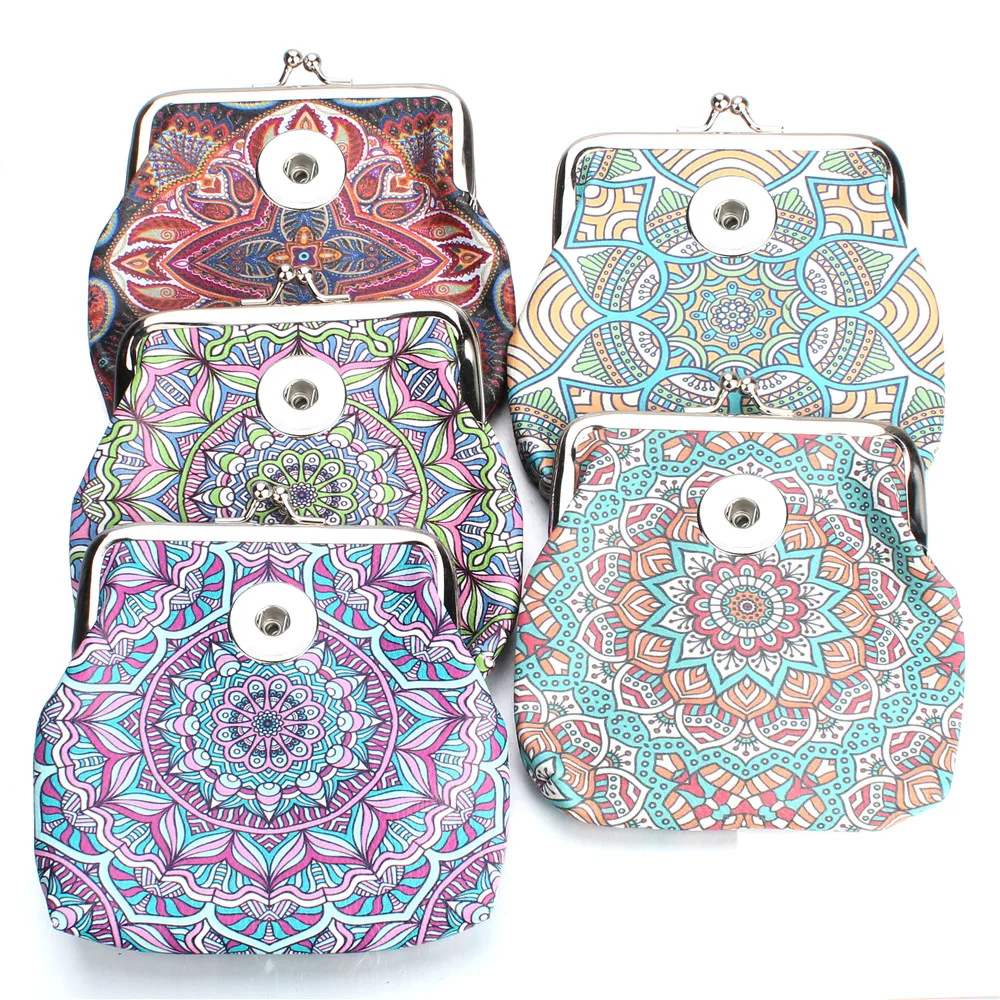 Модная сумка на кнопке 18 мм Ювелирная Монета Кошельки маленькие кошельки женские