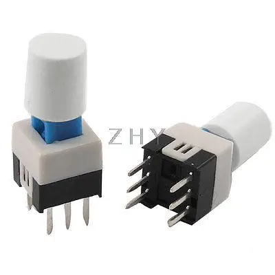 10 Pcs 7 x 7mm 16mm PCB Momentary Tact Tactile Push Button Switch 6 Pin w Cap | Обустройство дома