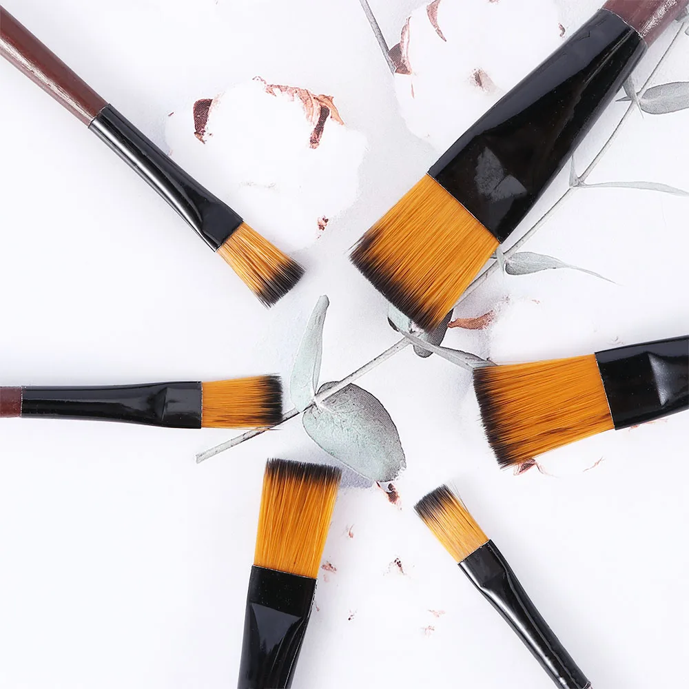 6 шт./партия художник Художник Детский рисунок нейлоновая кисть для волос