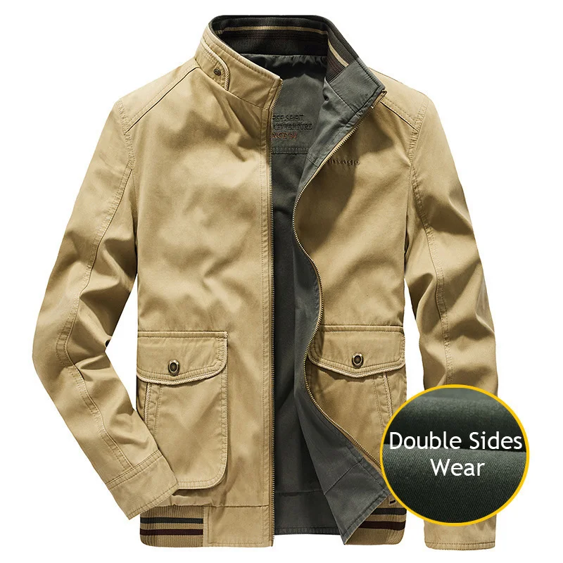 Осень зима куртка для мужчин с двойными бортами одежда Mens Jackets and Coats из дышащего