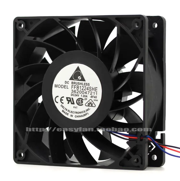 

Delta 12038 24V 1.2A FFB1224SHE 12CM Inverter/Printing Machine Cooling Fan