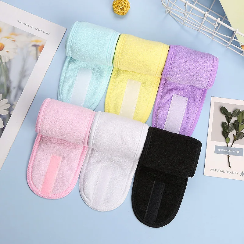 

3pcs Adjustable Facial Headband Yoga Spa Bath Shower Makeup Wash Face Cosmetic Head Band Make Up Accessories