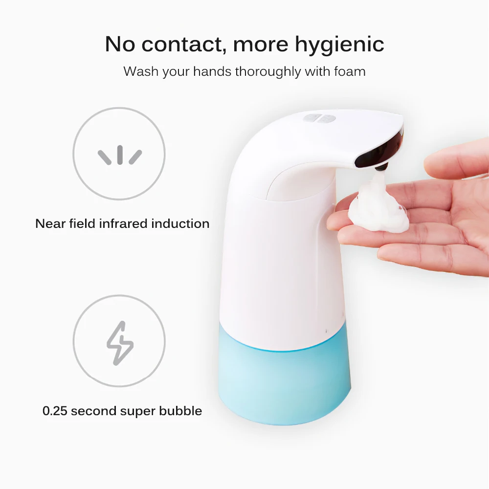 

Automatic Soap Dispenser 250-280ml Foaming Soap Dispenser With Infrared Motion Sensor For Bathroom Kitchen Hospital