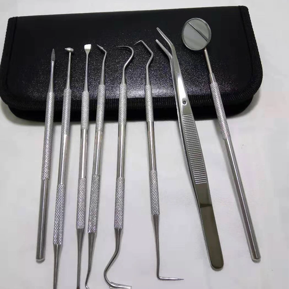 AMSIC стоматологический зеркальный инструмент 8 шт. набор для отбеливания зубов из