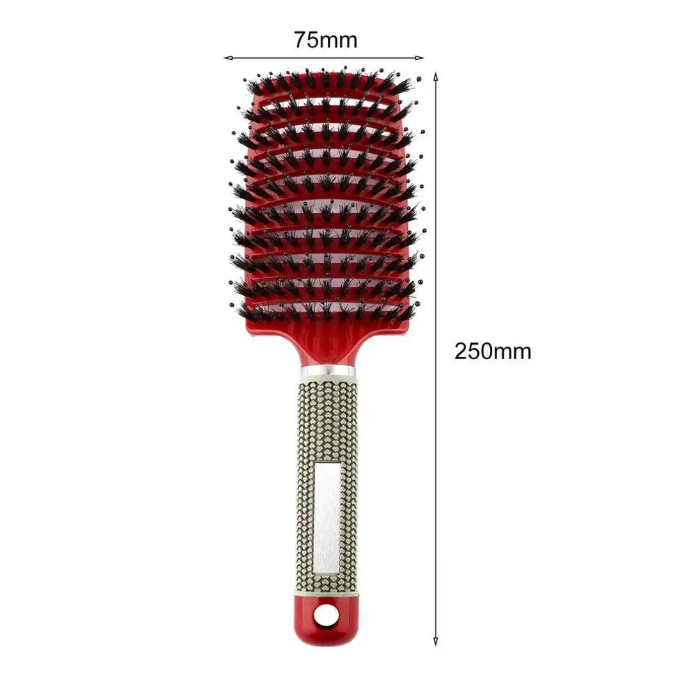 

2021 Hot Women Hair Comb Scalp Massage Comb Bristle Hairbrush Wet Curly Detangle Hair Brush for Salon Hairdressing Styling Tools
