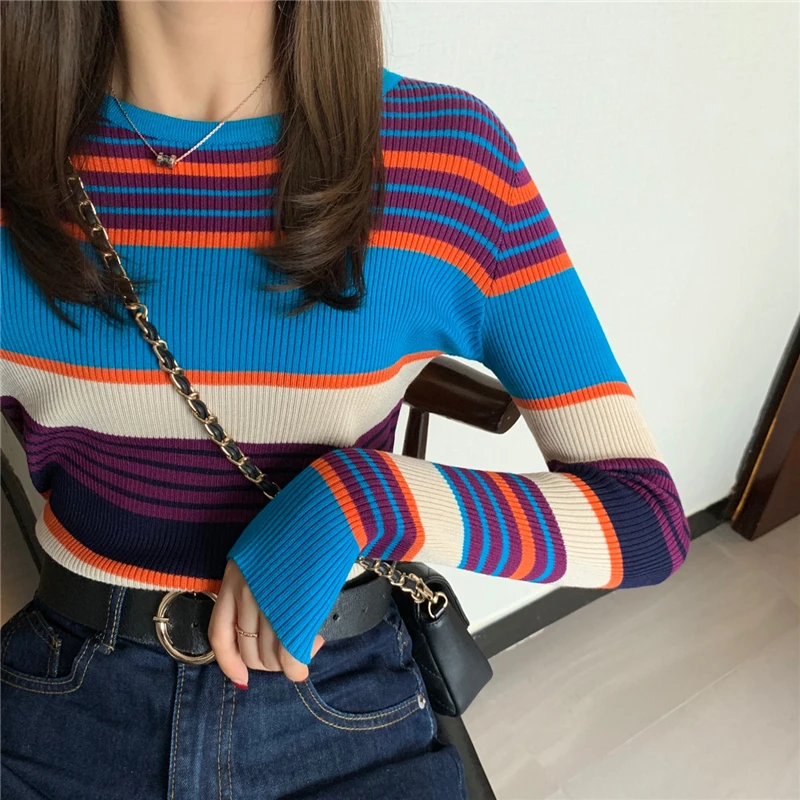 Новое поступление сезон осень-зима пуловер с высоким воротником свитера рубашка