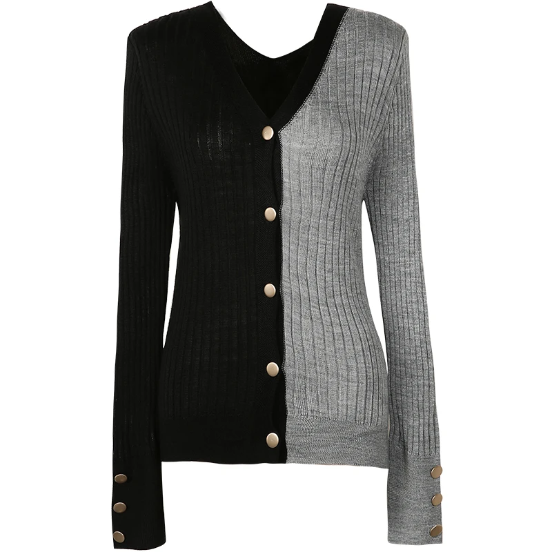 

Cardigan Women Solid Panelled Spring New Arrival Thin Sweater Elegant Charm Slim Trendy Womens Tops Knitting Ulzzang Casual Chic