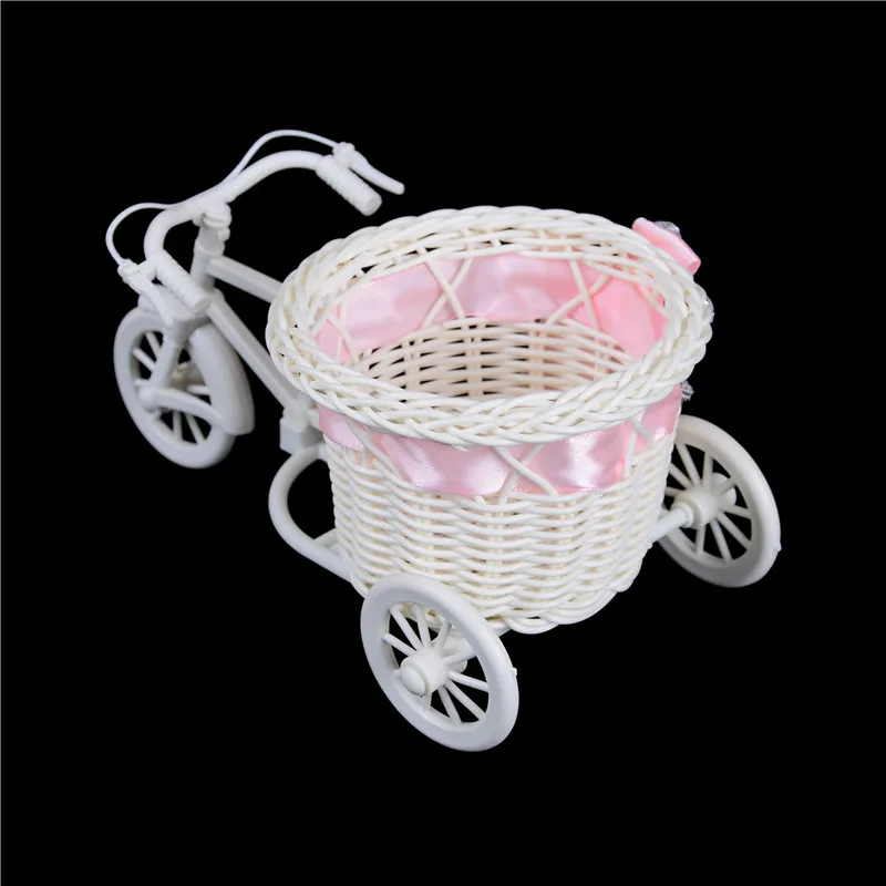 Романтический трехколесный ротанговый цветок корзина ваза реквизит свадебный