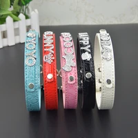 50 pieceslot snake pu leather 10mm personalized dog pet cat puppy teddy collar