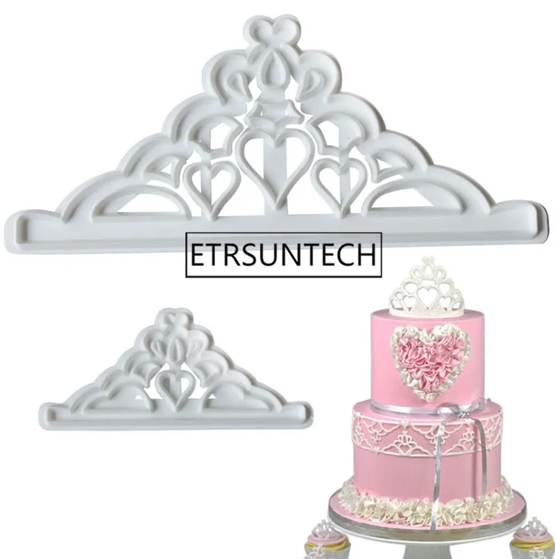 

100sets Crown Set Plastic Fondant Cutter Cake Mold Biscuit Cookie Cupcake Decorating Tools Sugarcraft Cake Topper Bakeware