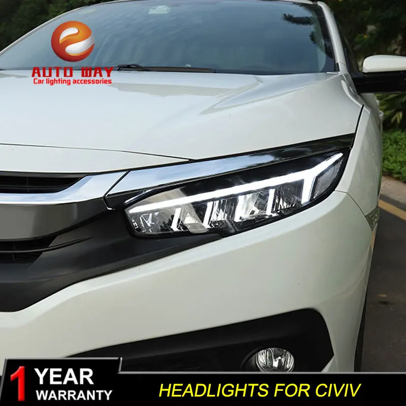 Автомобильные светодиодные фары 2016 2017 корпус для Honda civic Civic линзы фар двойной луч