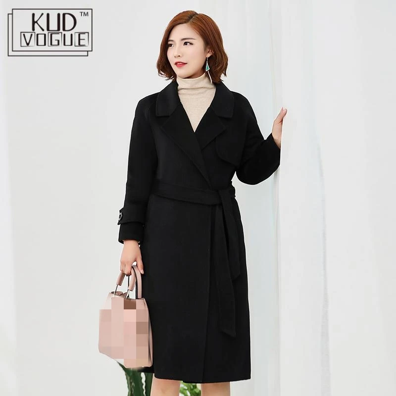 пальто женское Осенне зимние женская куртка шерстяное Полушерстяное длинное